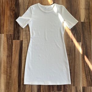 Elodie Ribbed Cream Dress